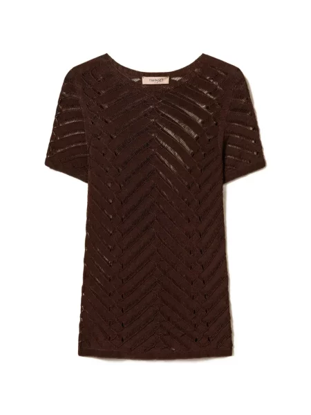 Tricou Twinset tricotate maro