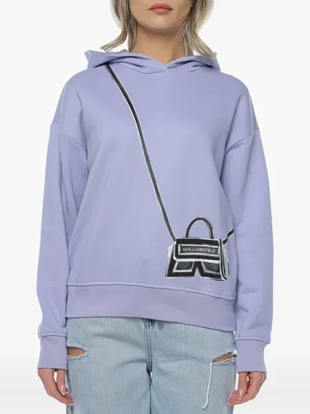Чанта Karl Lagerfeld виолетово