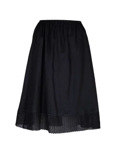 Fustă midi Posse din dantelă negru
