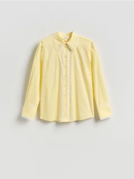 Reserved Cămașă Cu Dantelă galben-deschis galben