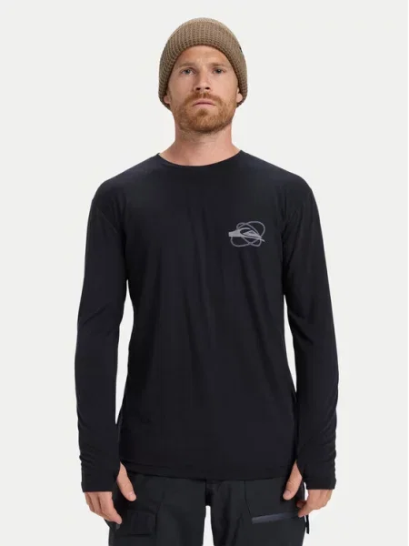 Τρέξιμο μακρυμάνικη μπλούζα Quiksilver μαύρο