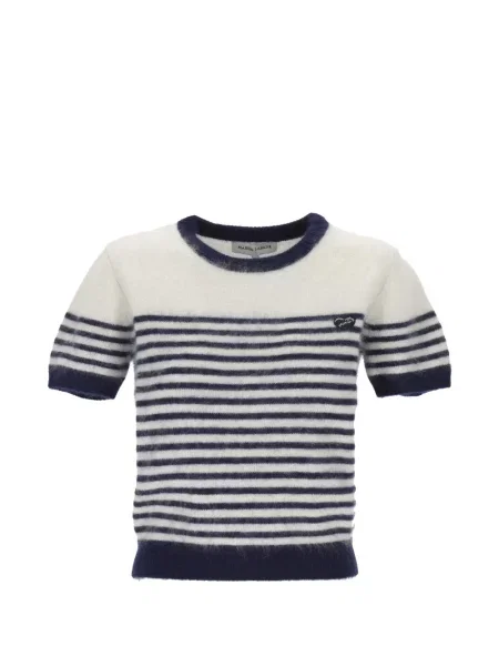Pulover Maison Labiche cu dungi alb