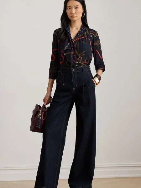 Рубашка Lauren Ralph Lauren синяя