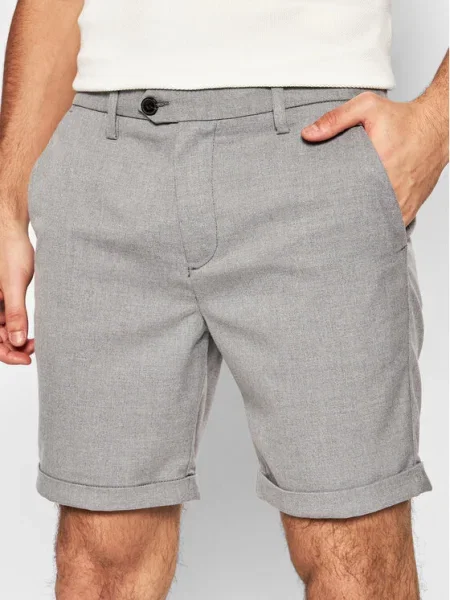 JACK & JONES Chino nohavice Connor melírovaná sivá