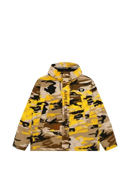 Geacă cu puf Aape By A Bathing Ape cu glugă galben