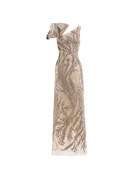 Haftowana maksi sukienka maxi Saiid Kobeisy garniturowa