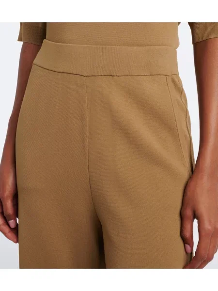 Pantaloni Max Mara tricotate bej