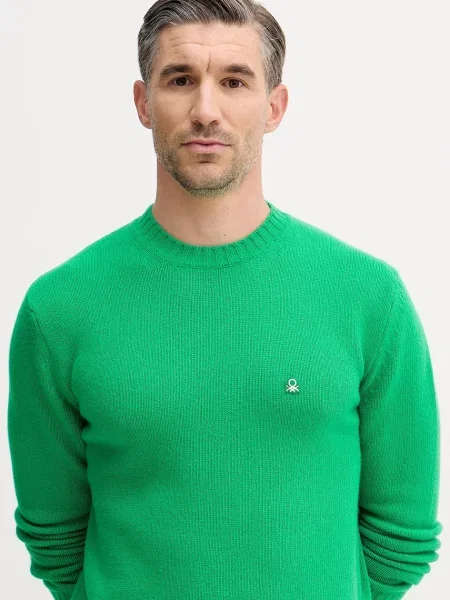 Светр із додаванням вовни United Colors of Benetton зелений