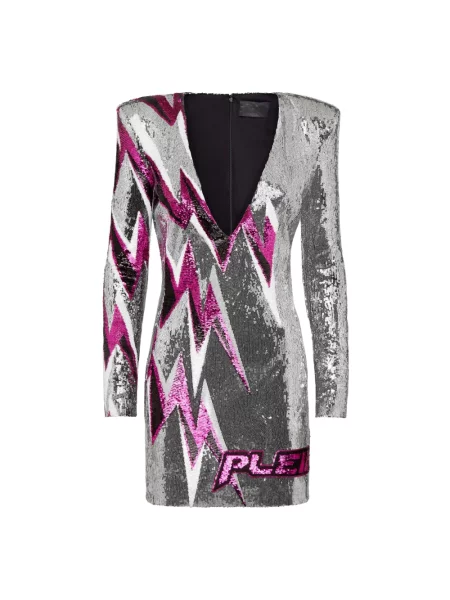 Krótka sukienka Philipp Plein szara