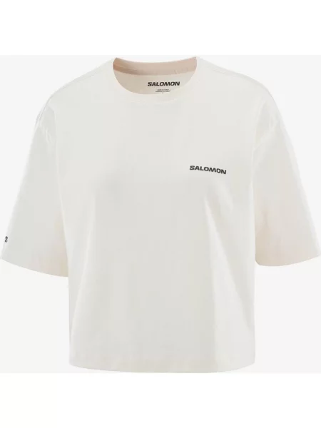 Koszulka Salomon Logo Relaxed Kremowy XL biały