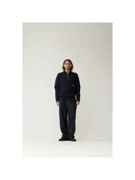 Dzianinowy sweter z golfem New Amsterdam Surf Association niebieski