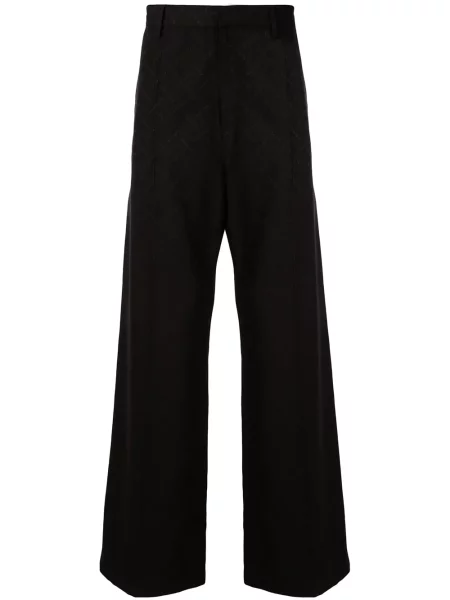 Pantaloni County Of Milan cu autograf negru