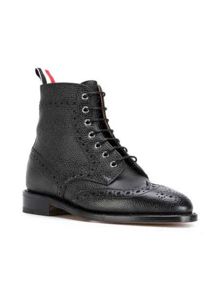 Iš natūralios odos auliniai batai Thom Browne juoda
