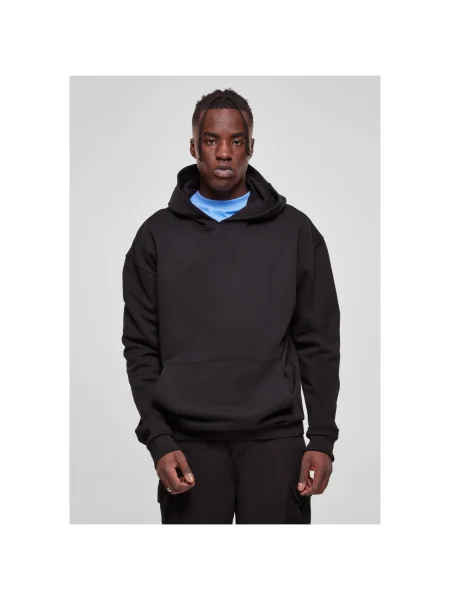 Суичър с качулка Urban Classics бродиран с качулка черно