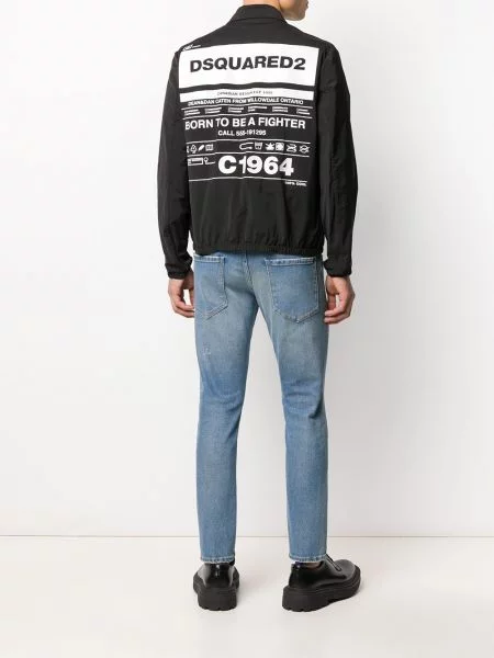 Bomber bunda Dsquared2 s potiskem černá