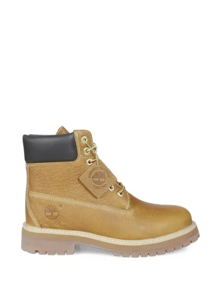 Cizme scurte Timberland cu șireturi din dantelă galben