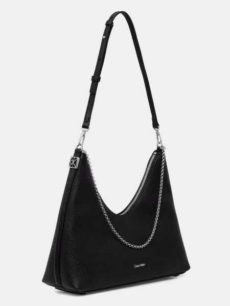 Calvin Klein Geantă Emblem Hw Pebble Shoulder Bag negru