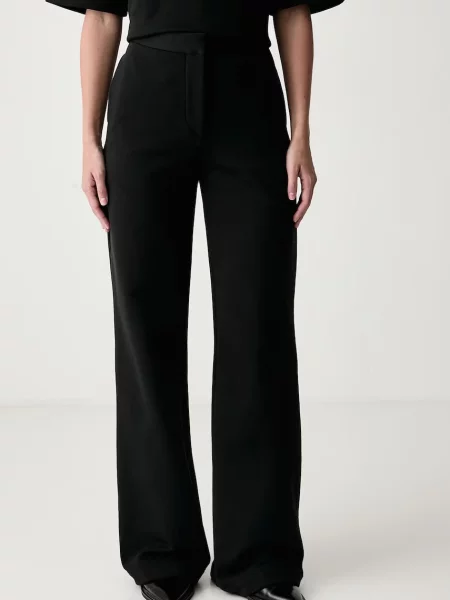 MSGM pantaloni pentru femei din negru