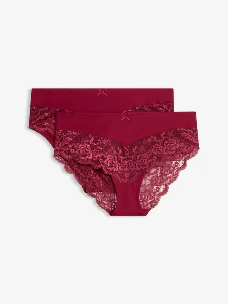 Figi panty 2 pary czerwone