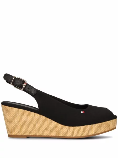 Sandale Tommy Hilfiger cu pană negru