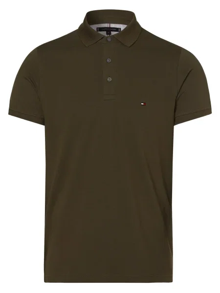 TOMMY HILFIGER Majica mornarska / oliva / rdeča / bela zelena