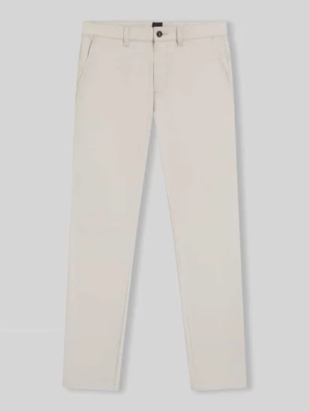 Chinosy o kroju slim fit z mieszanki bawełny lnu i z dodatkiem Boss Orange