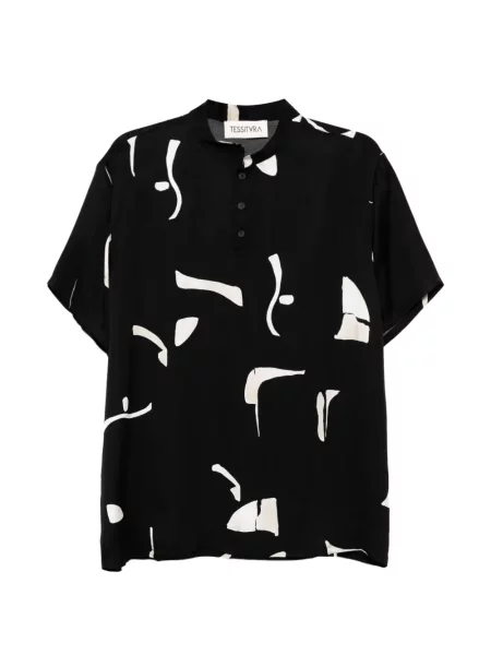 Gulerat tricou polo Tessitura negru