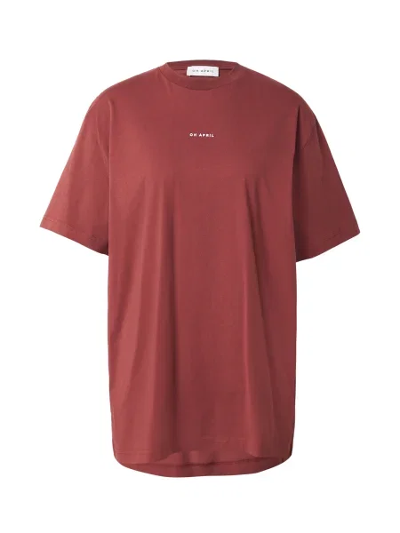 OH APRIL Tricou roşu închis alb