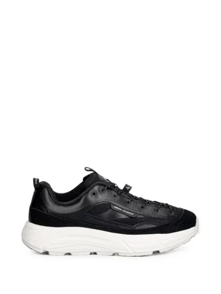 Sneakerși Armani Exchange cu autograf negru