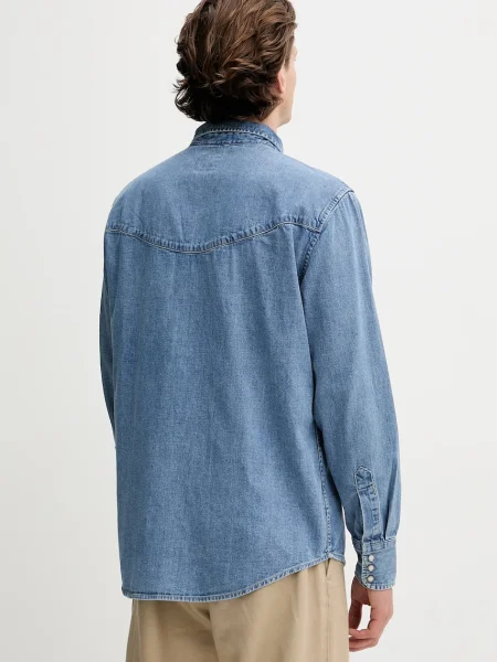 Džínová košile Levi's regular s klasickým límcem modrá