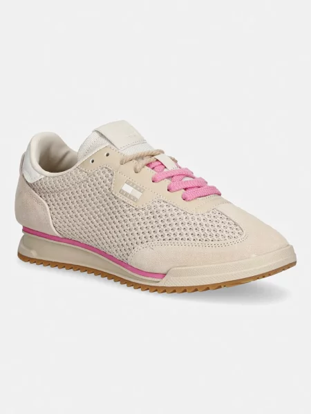 Tommy Jeans TJW LOW PROFILE RUNNER KNIT sneakers pentru femei bej