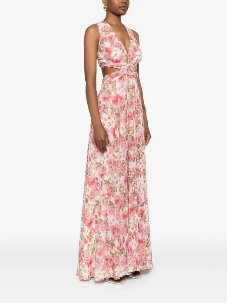 Rochie Nissa cu model floral cu imagine de costum