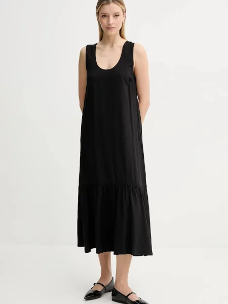 Samsoe Samsoe rochie SALERO midi drept negru