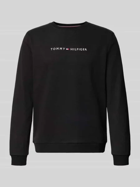 Bluza o kroju regular fit z mieszanki bawełny Tommy Hilfiger czarna