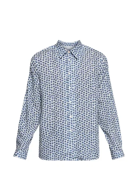 Lung cămașă Ps Paul Smith cu model floral cu imagine alb