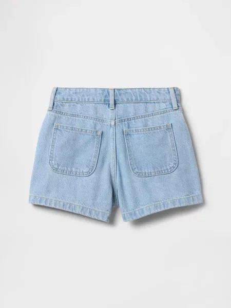 Fustă din denim copii Gap albastru