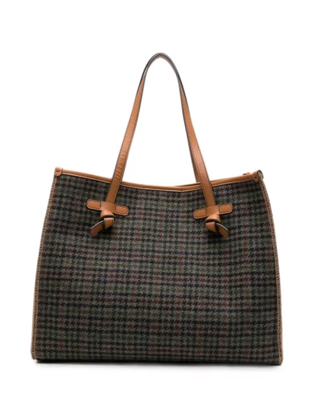 Geantă shopper Gianni Chiarini cu model pepito verde