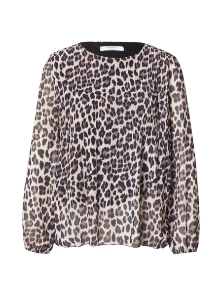 ZABAIONE Bluza kremna / rjava črna