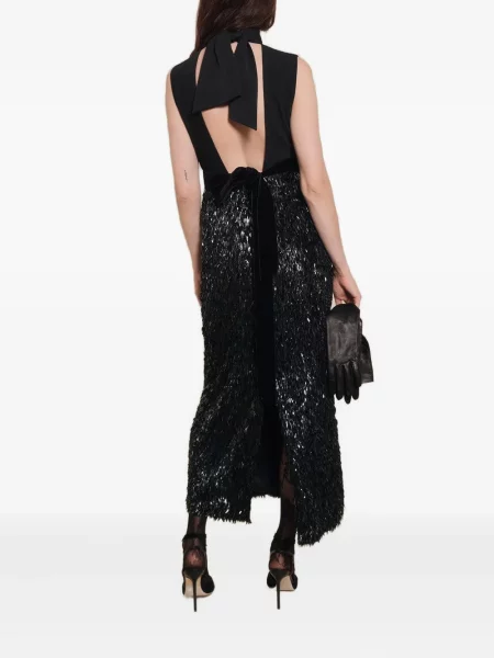 Rochie maxi Johanna Ortiz de costum negru