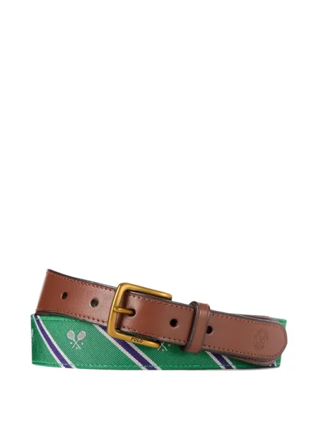 Șapcă Polo Ralph Lauren de mătase cu dungi cu cataramă albastru