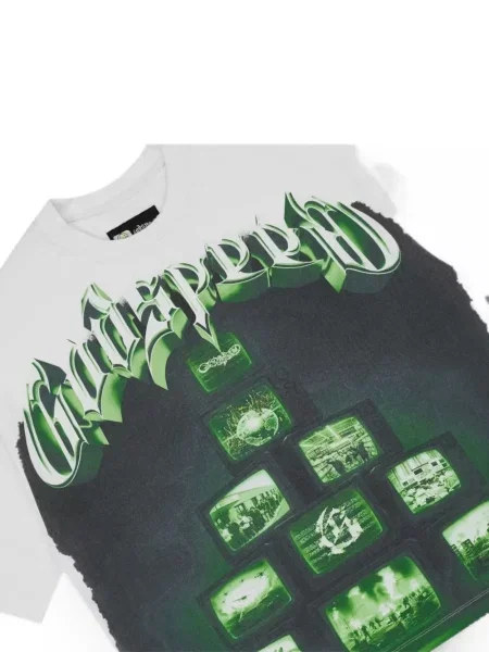 Tricou Godspeed cu imagine alb