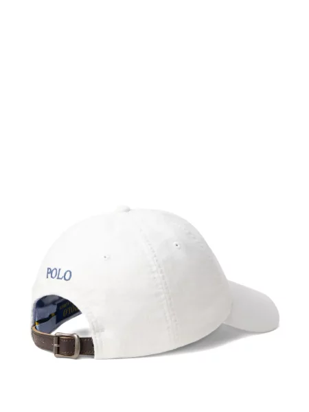 Șapcă Polo Ralph Lauren cu decolteu în V cu autograf în carouri albastru