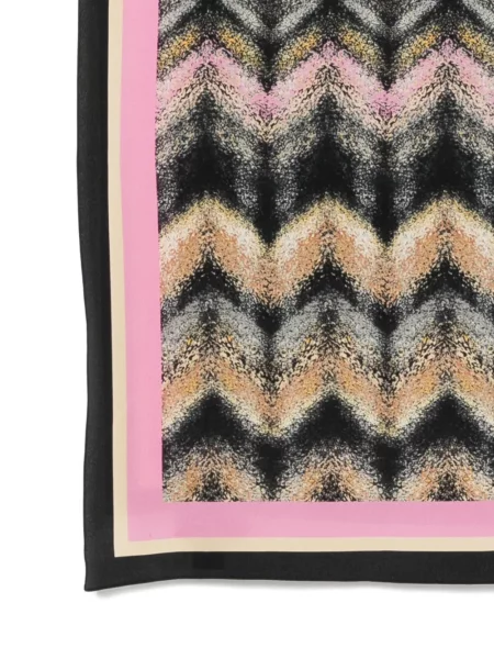 Fular Missoni cu imagine negru