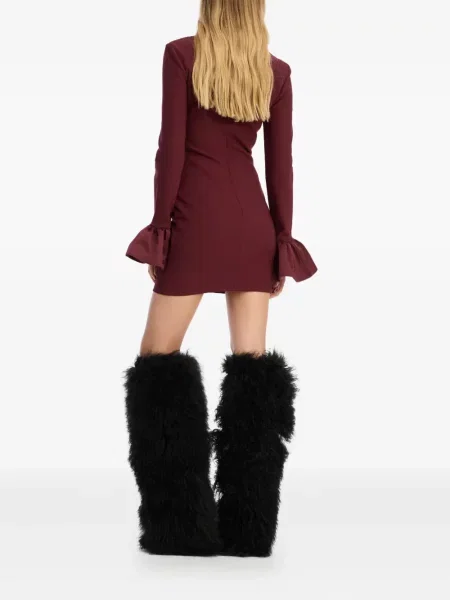 Rochie mini Rotate Birger Christensen cu volane de costum roșu