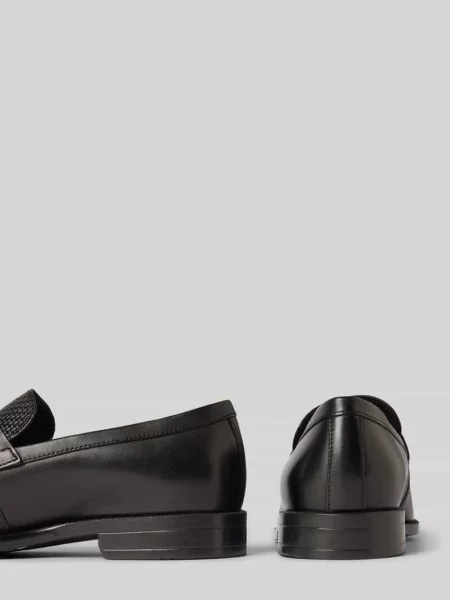 Loafersy BOSS czarne