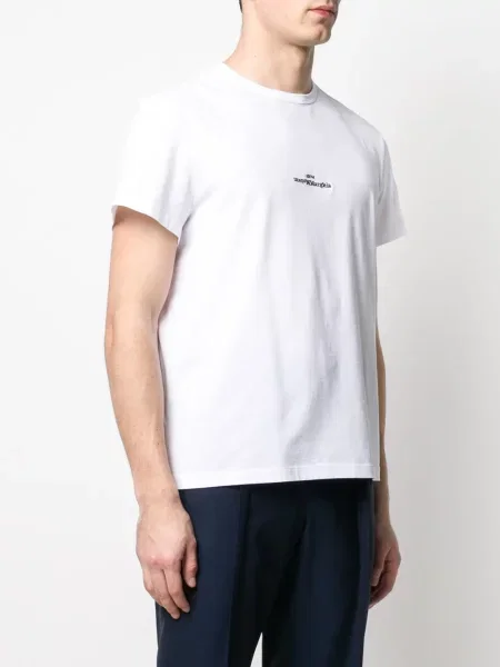 Tričko Maison Margiela s výšivkou bílé