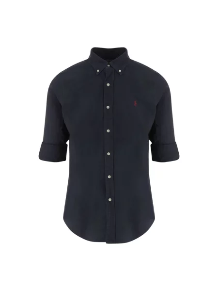 Koszula Polo Ralph Lauren z długim rękawem z logo z twillu granatowa