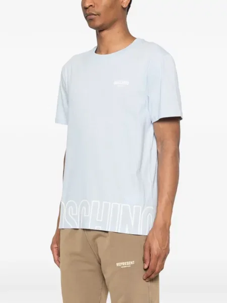 Tricou Moschino cu autograf albastru