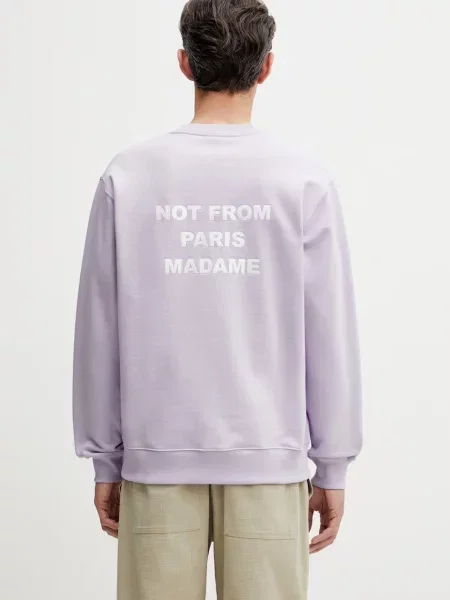 Drôle de Monsieur férfi melegítőfelső Le Sweatshirt Slogan lila