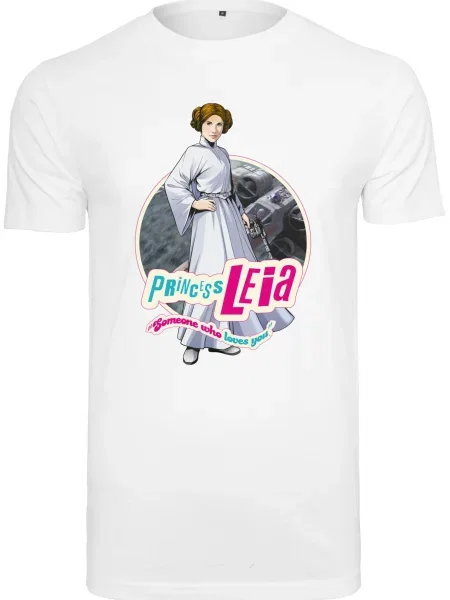 Merchcode Tričko Star Wars Leia mix barev bílá